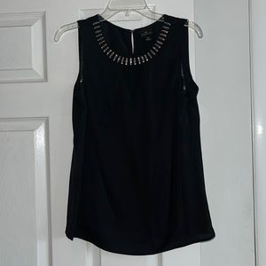 Women’s Worthington Rhinestone Sleeveless Black Blouse